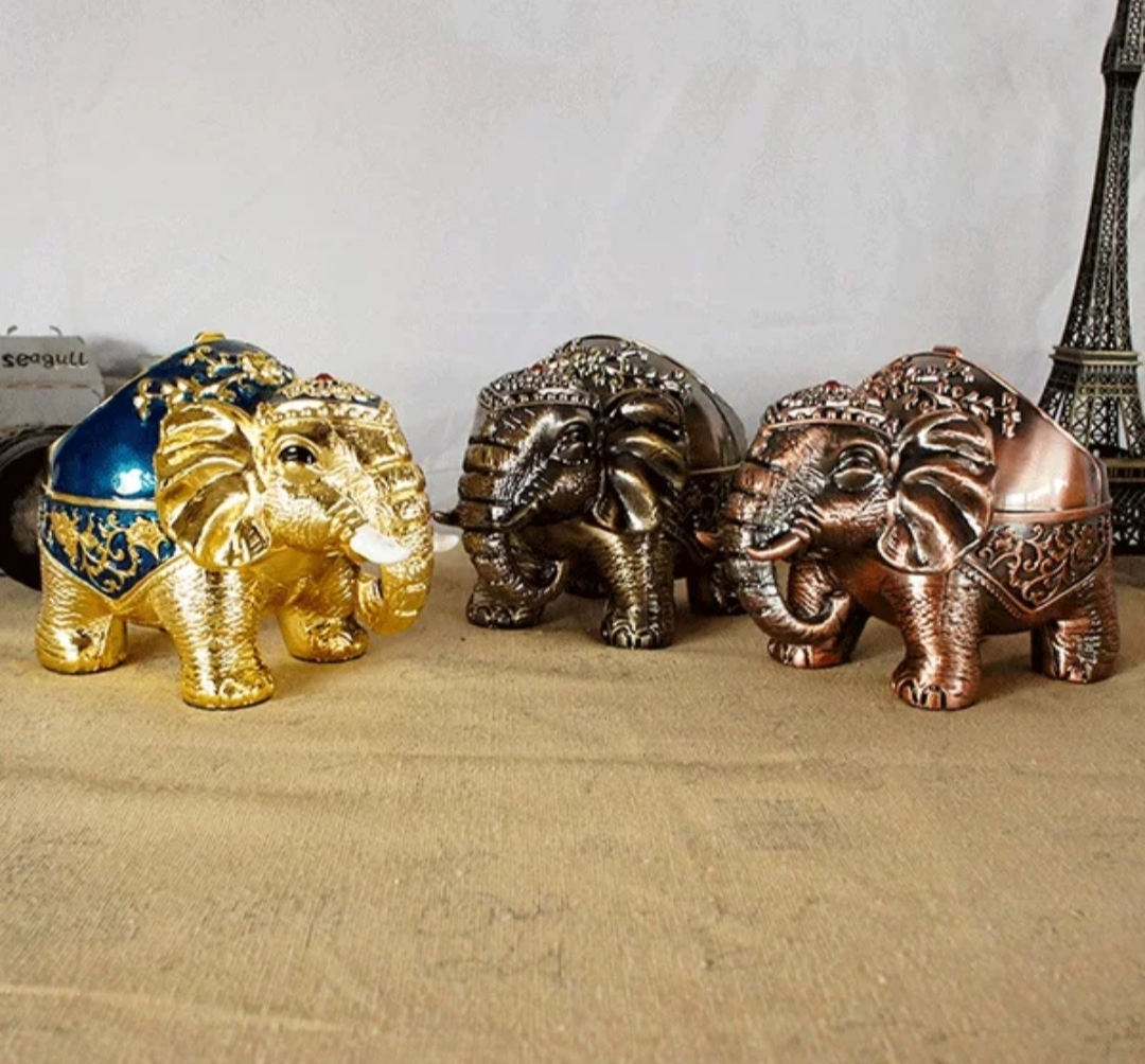 Gạt tàn chú voi đứng bằng đồng