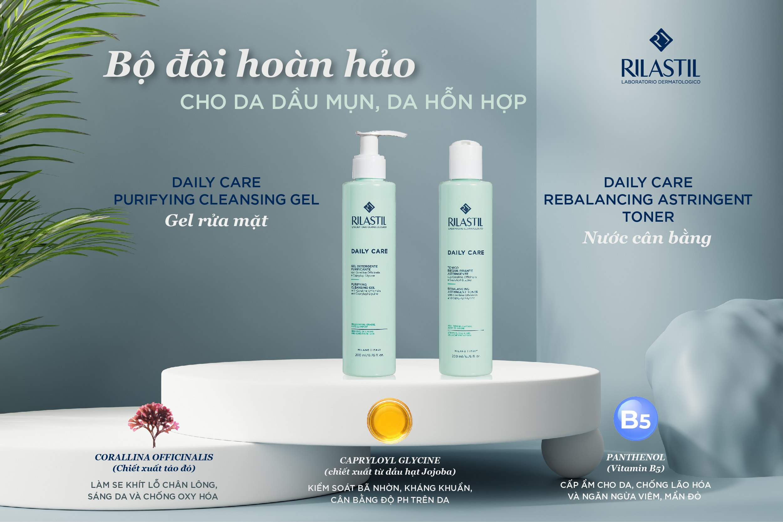 DAILY CARE PURIFYING CLEASING GEL 200ML - GEL RỬA MẶT DÀNH CHO DA NHẠY CẢM, DA DẦU MỤN VÀ DA HỖN HỢP