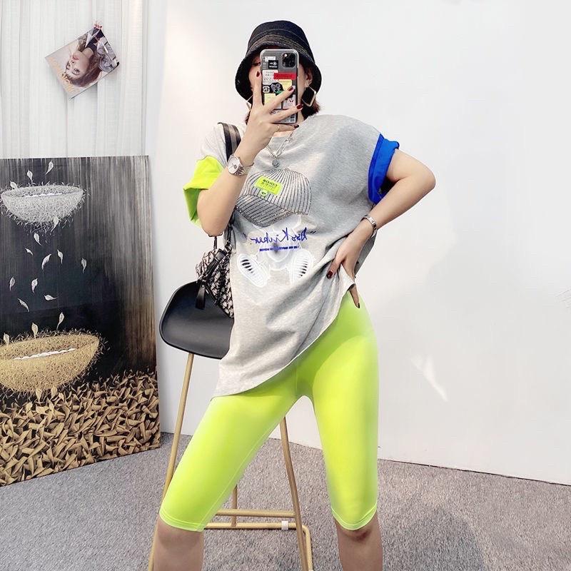 Quần Legging Lửng Nữ Đùi Ngố Thái Nâng Mông Cạp Cao MOLA Dáng Ôm Dùng Để Tập Gym Hay Phối Áo From Rộng Có Nhiều Màu