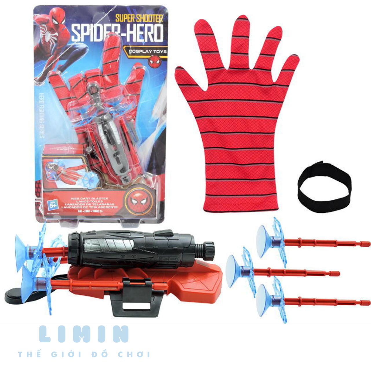 Găng tay người nhện, người sắt, đội trưởng mỹ đồ người nhện cho bé trai, găng tay người nhện bắn đĩa