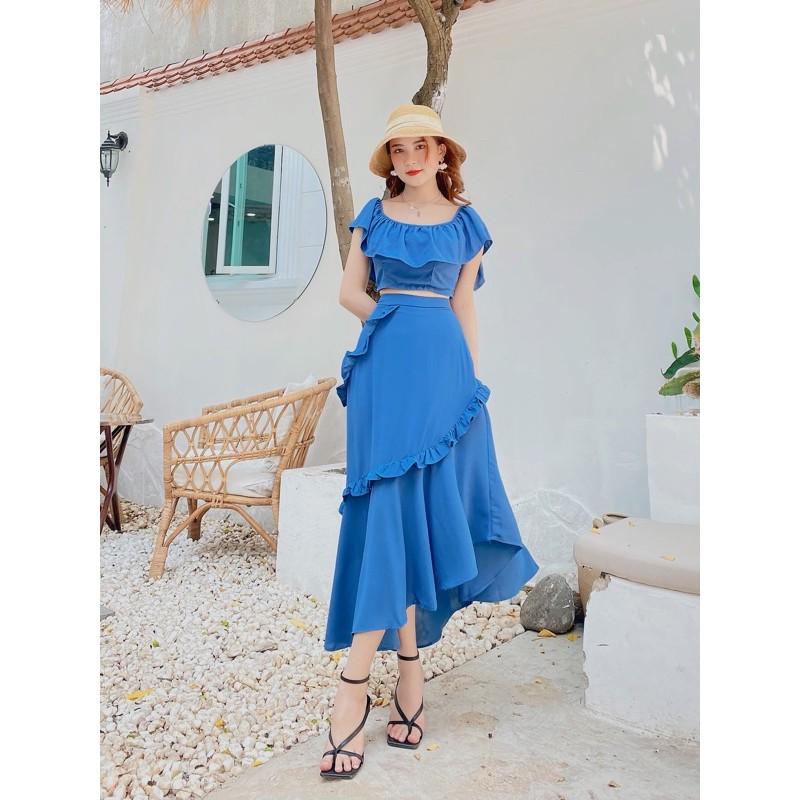 S57 SÉT ÁO CROPTOP + VÁY