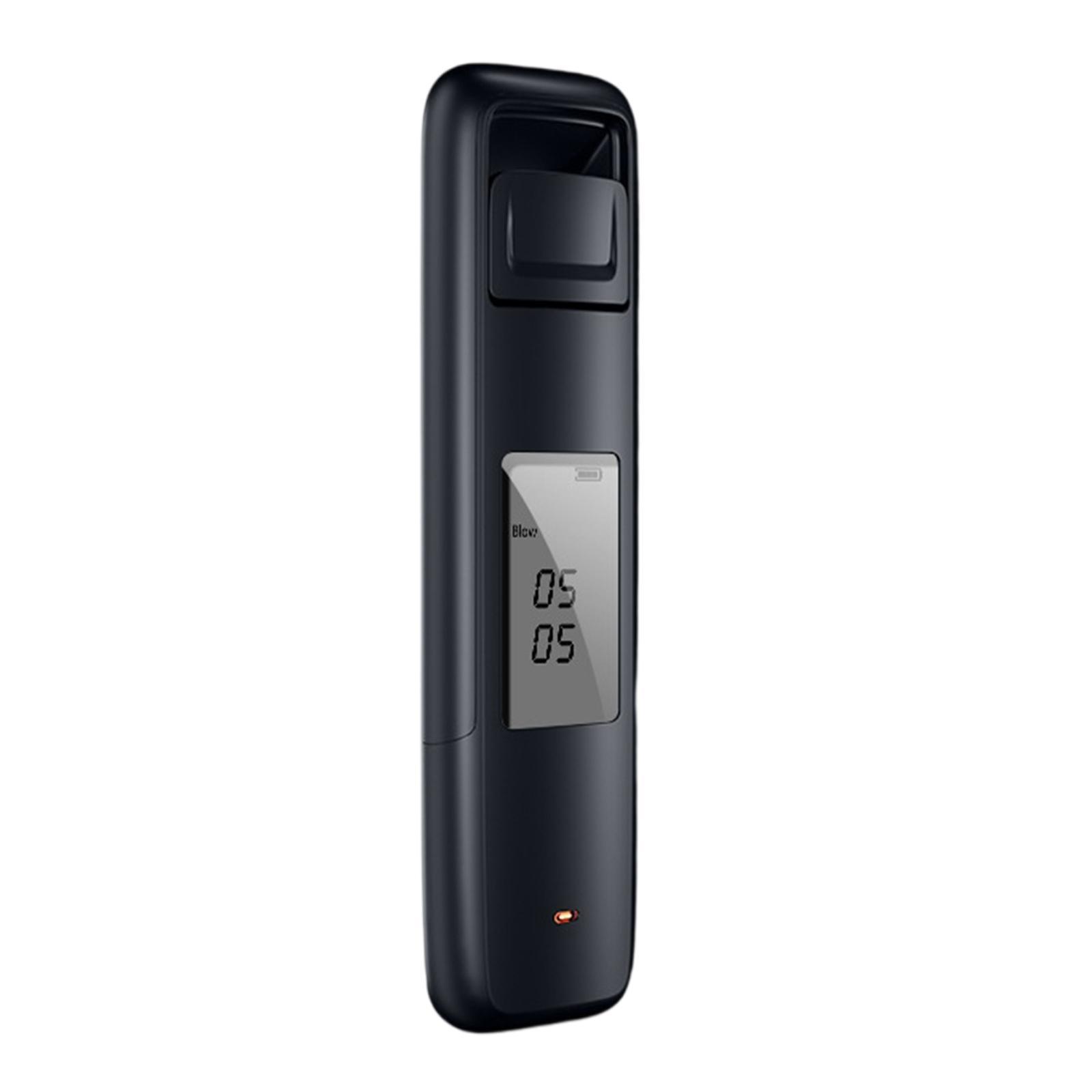 LCD Display Digital Alcohol Tester Breathalyser Breath Analyzer Black Edge