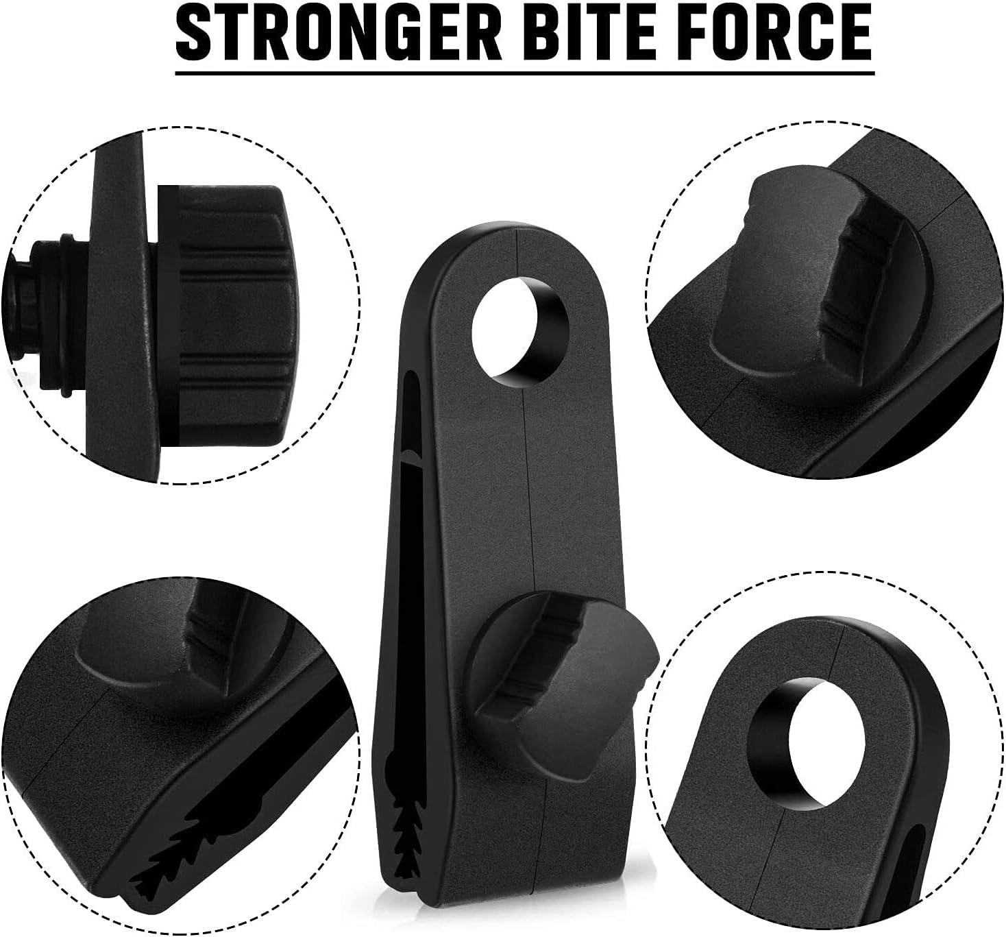 Kẹp bạt, 10 Kẹp bạt có dây Bungee, Kẹp bạt bạt, Phụ kiện mái hiên, dùng cho lều, mái hiên, làm vườn, cắm trại ngoài trời