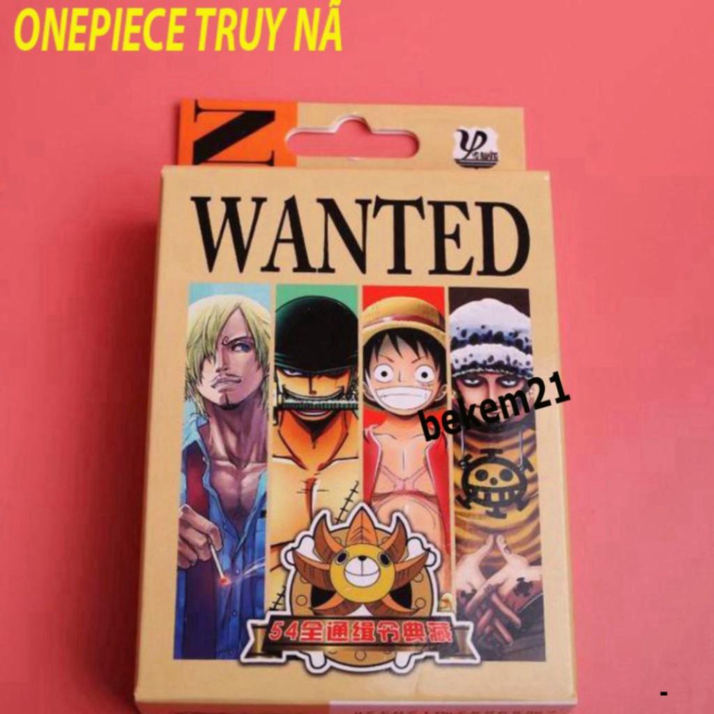 (Có sẵn) Bộ bài tây Onepiece wanted, zoro 54 lá khác nhau in 2 mặt bản to đẹp