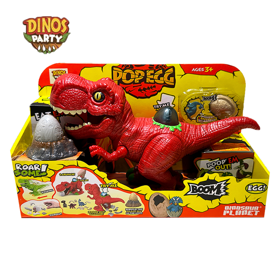 Đồ Chơi DINOS PARTY Khủng Long Ăn Trứng Đẻ Ra Nhân Vật Pop Egg Đỏ HG13230264/RED