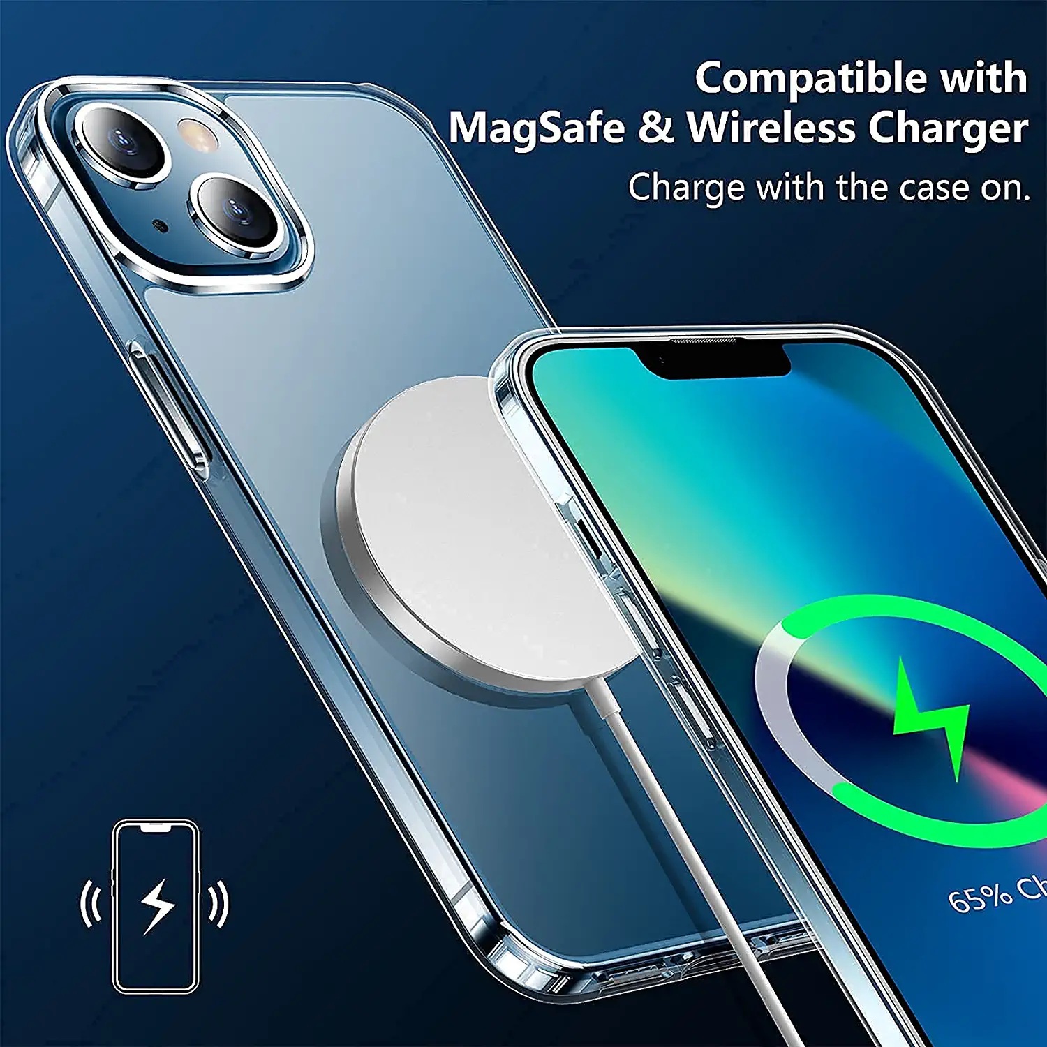 Ốp lưng chống sốc trong suốt cho iPhone 14 Likgus Crashproof giúp chống chịu mọi va đập - hàng nhập khẩu