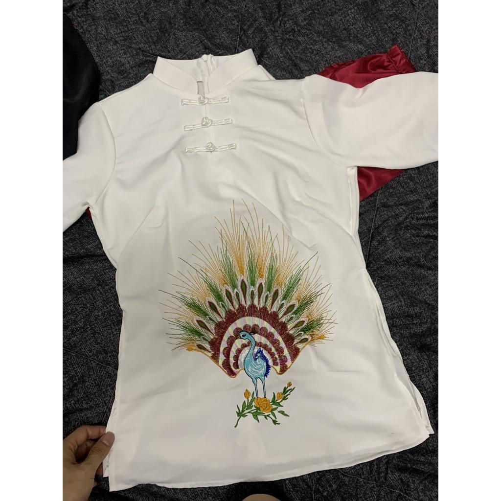 ĐỒ LAM ĐI CHÙA Thêm Chim Công Mới Vải Lụa