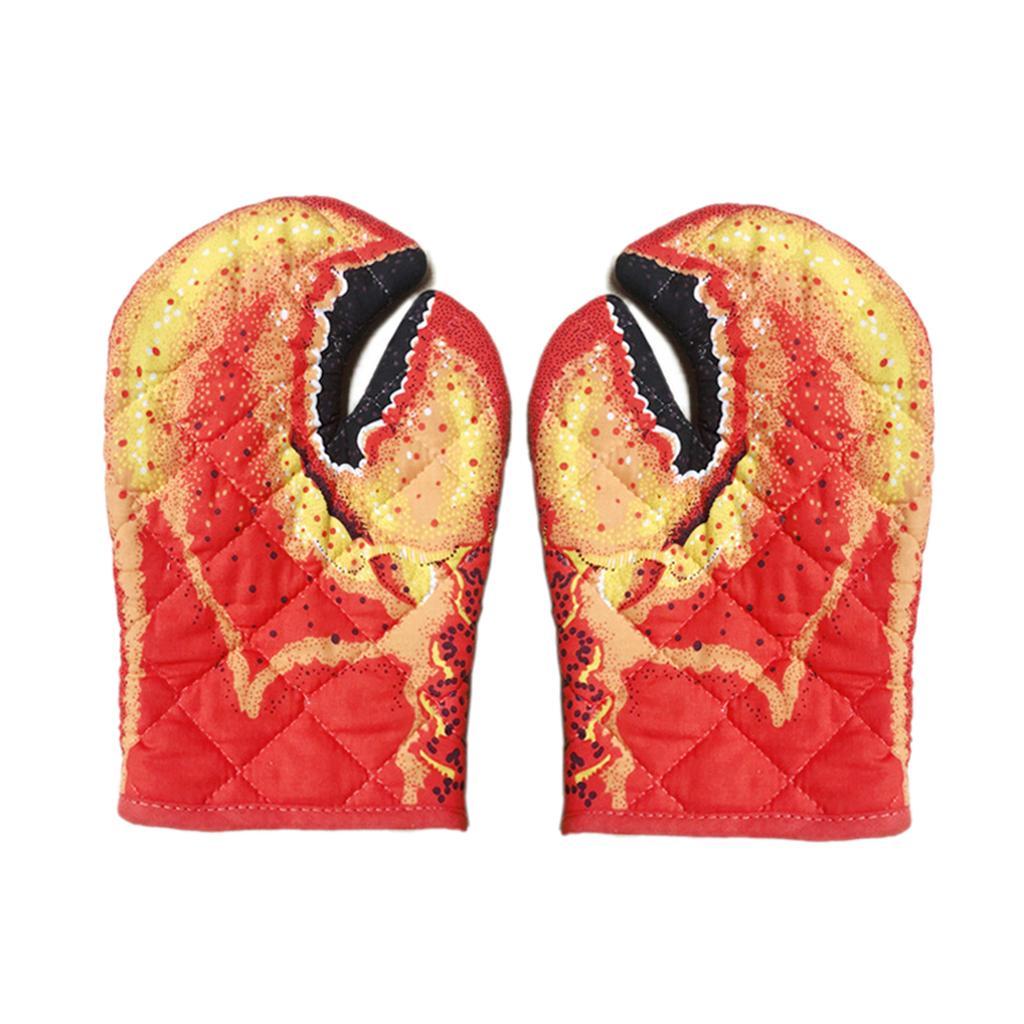 House Lobster Claw Oven Mitts  Cotton Lining  Claw Gloves