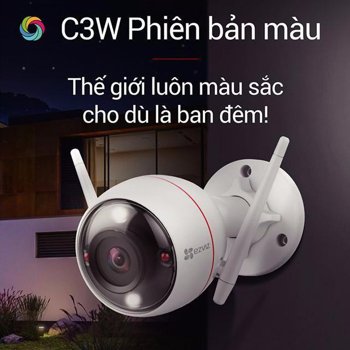 Camera IP Wifi ngoài trời EZVIZ C3W Pro Color Night bản 4MP chính hãng Nhà An Toàn