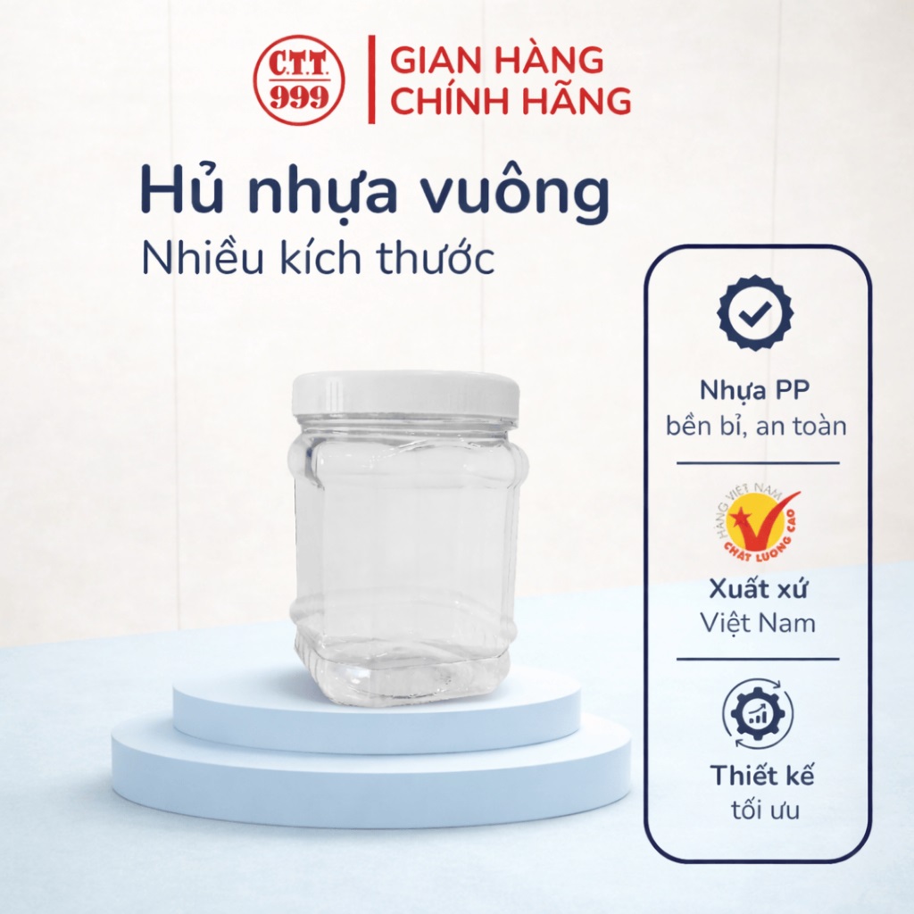 Hũ Nhựa Vuông Chấn Thuận Thành
