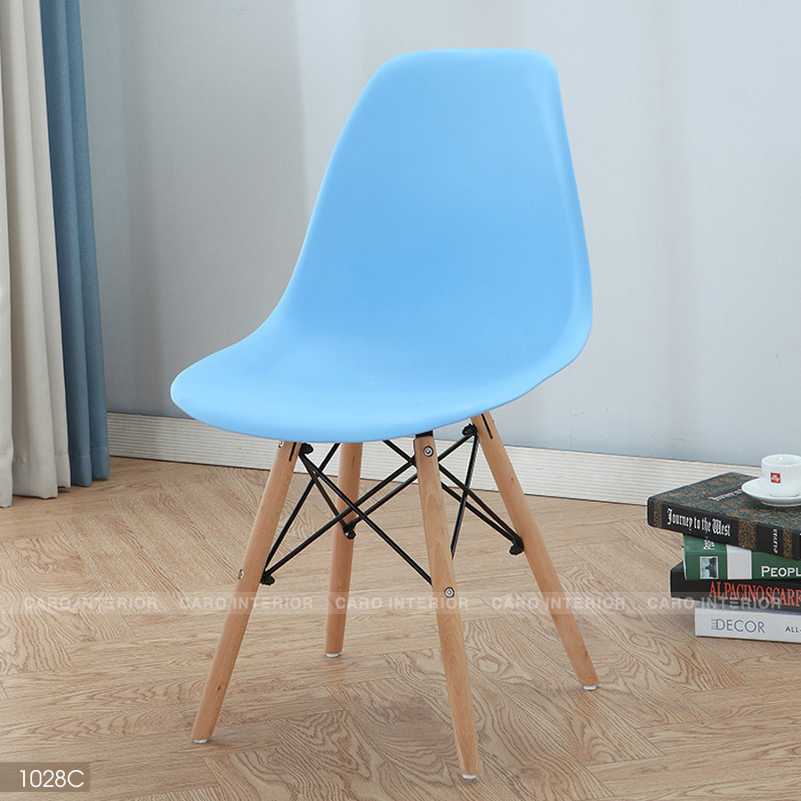 GHẾ NHỰA EAMES CHÂN GỖ 1028C