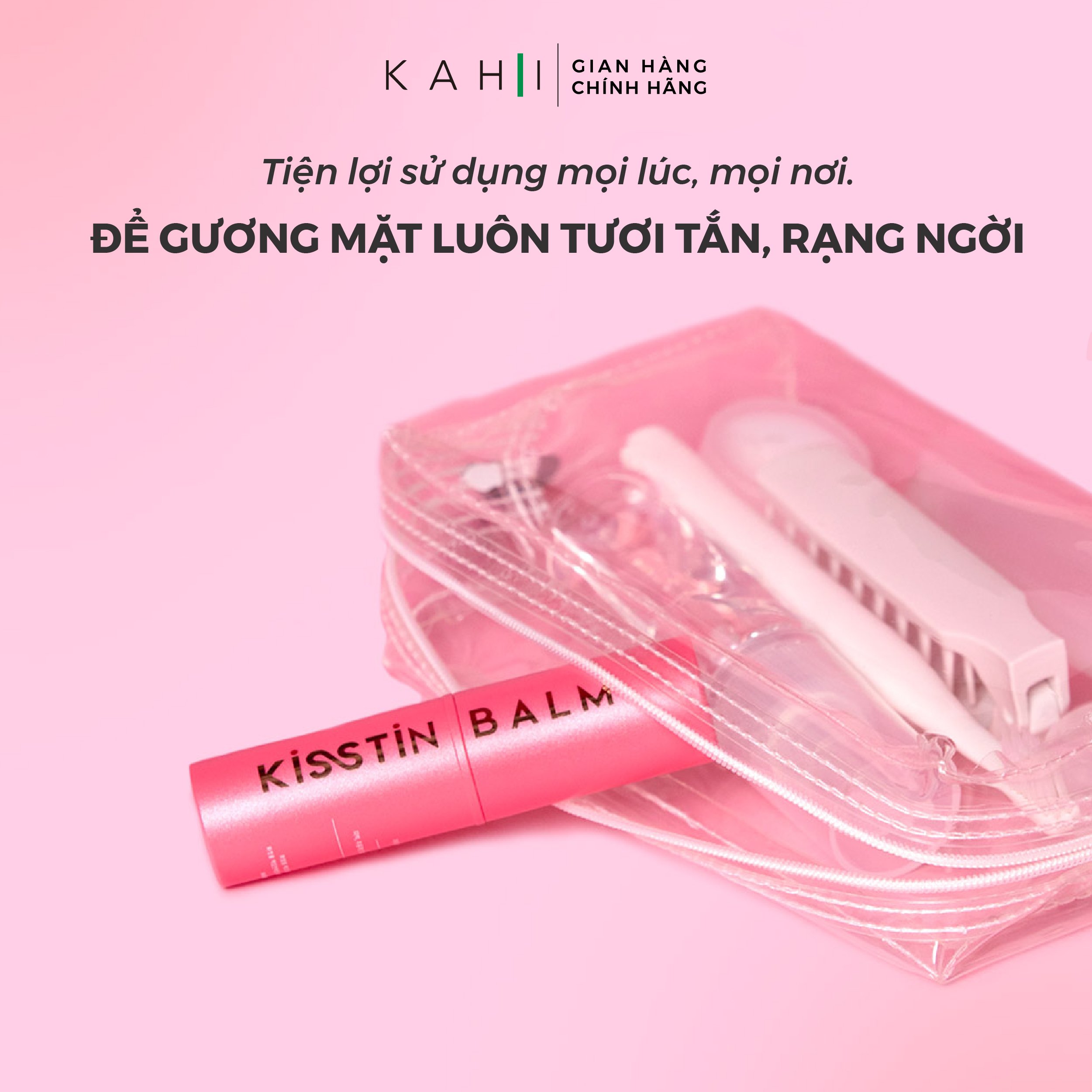 Sáp Dưỡng Ẩm Kahi Kisstin Balm Pink - Làm Hồng Da Mặt 9g