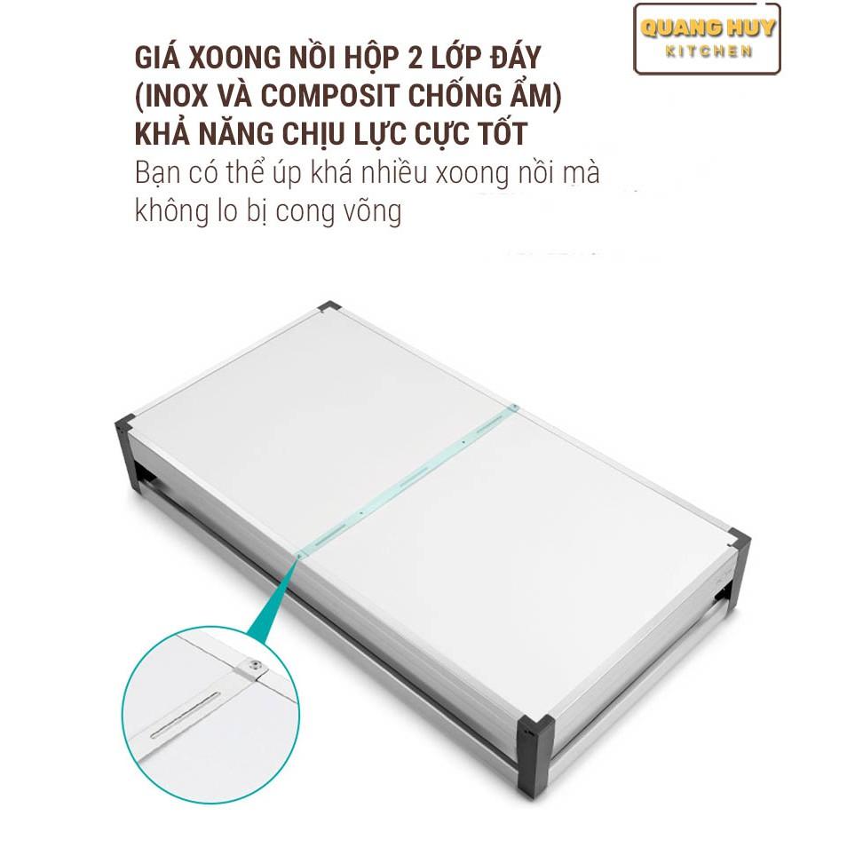 Giá để xoong nồi tủ bếp dưới inox