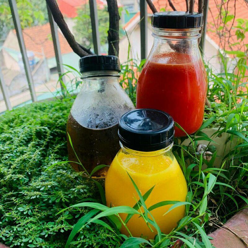 Hàng mới về chai thủy tinh vuông lùn 300ml