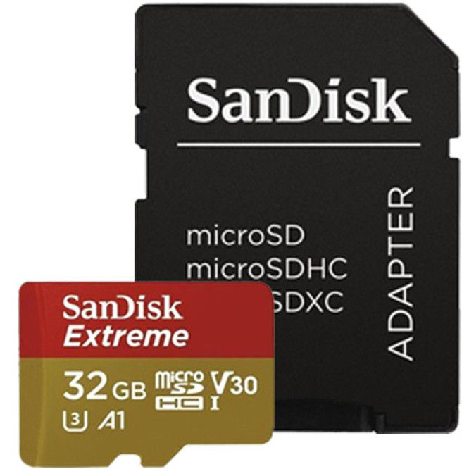 Thẻ nhớ MicroSD SanDisk Extreme - 32gb ( Kèm Adapter nguyên Box) - Hãng chính hãng