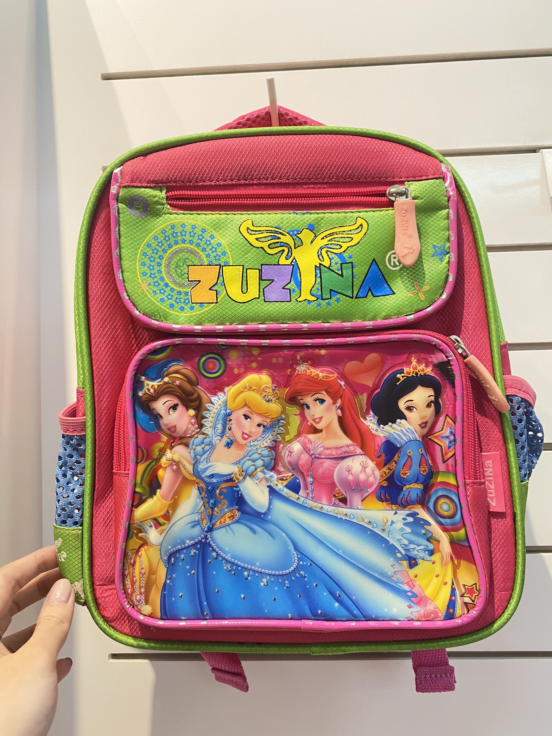 Balo mẫu giáo 12'' 3 ngăn hình công chúa Barbie - Princess màu hồng siêu cưng cho bé iu