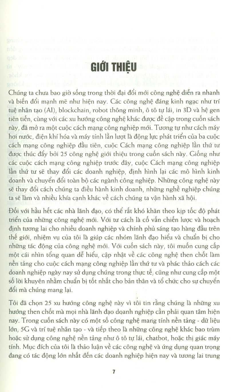 Sách 25 Xu Hướng Công Nghệ - Định Hình Cuộc Cách Mạng Công Nghiệp 4.0