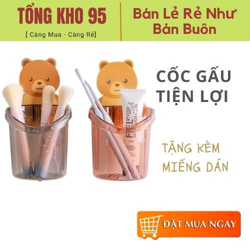 Cốc Gấu đựng bàn chải, kem đánh răng dán tường siêu chắc