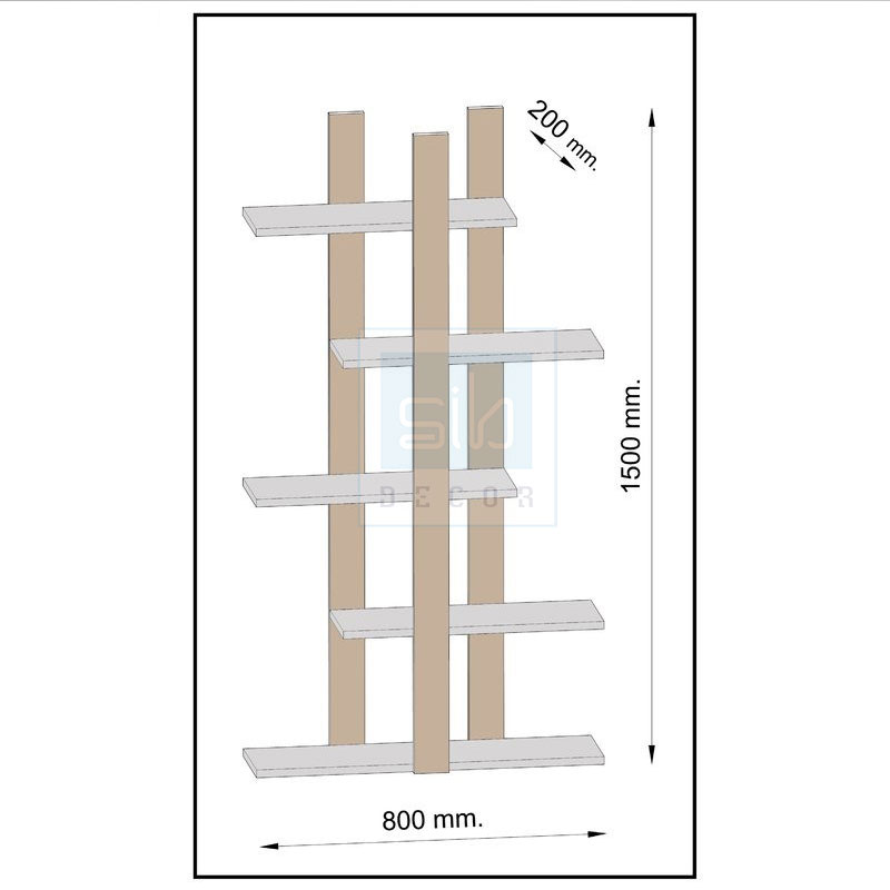 Kệ Sách Di Động 5 Tầng Đơn Giản KS284