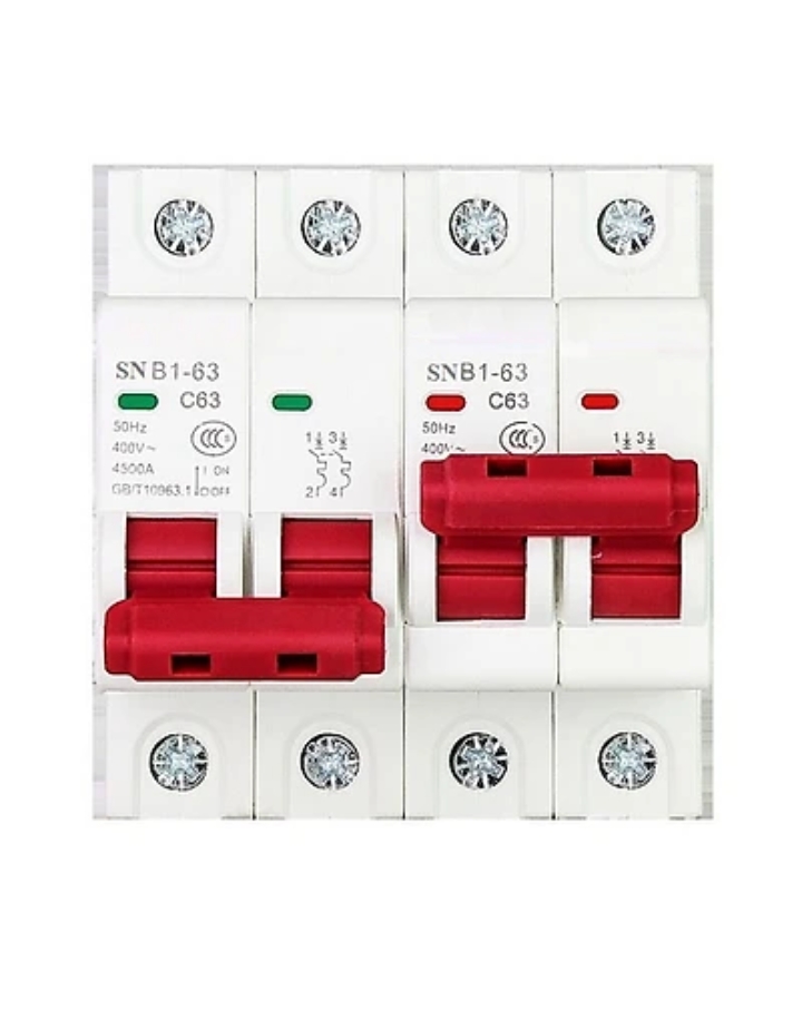 Cầu dao Đảo chiều 1 pha 2 nguồn điện 220V 4P 63A