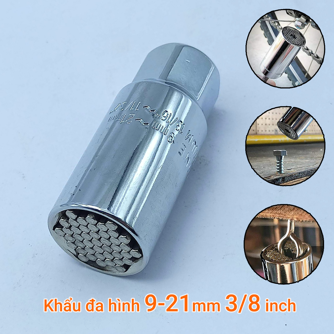 Khẩu đa hình 9-21mm ⅜ inch