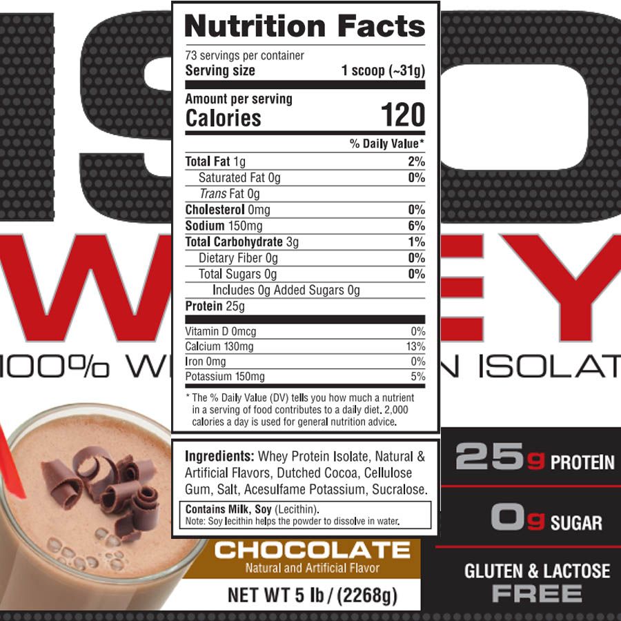 Labrada Iso Whey, Bổ sung 25g Whey Protein Isolate 100%, Hấp Thu Nhanh, Không Lactose