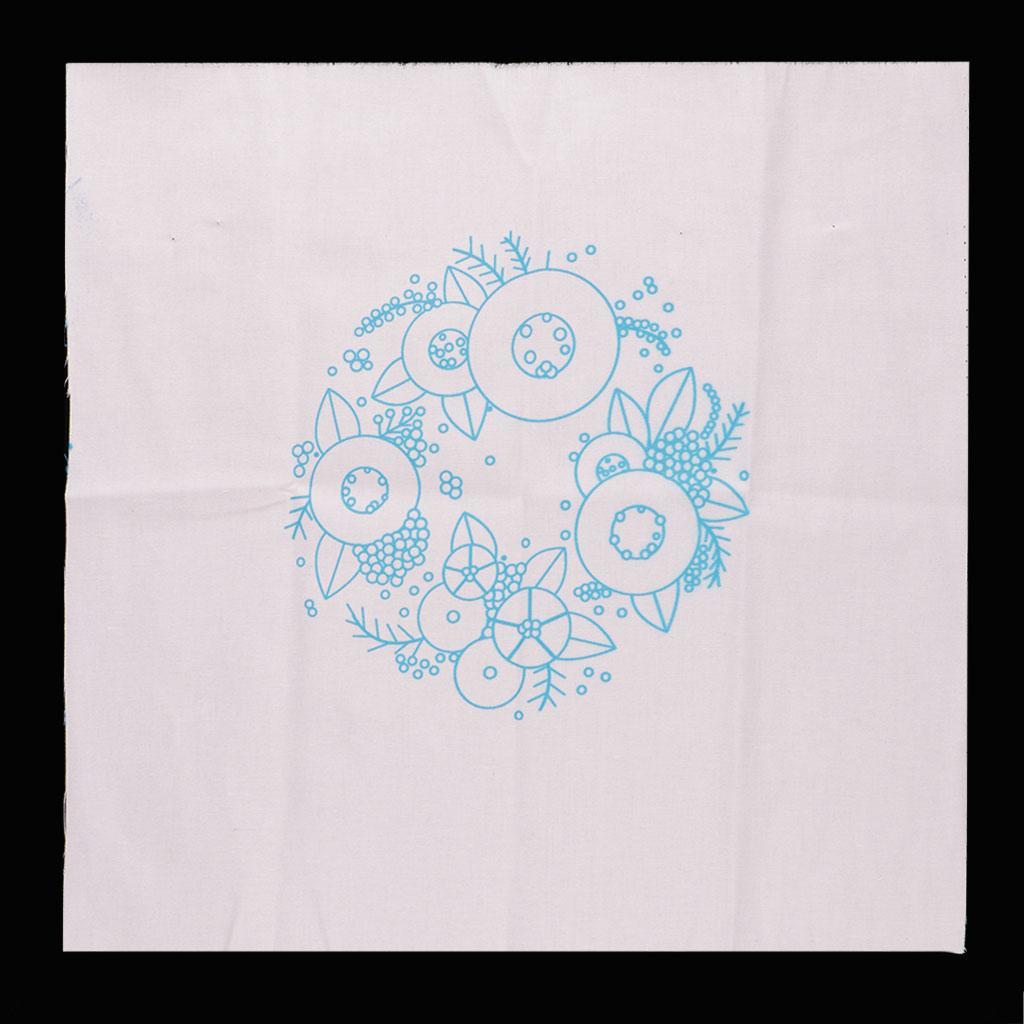 DIY Ribbon Flowers Embroidery Set with Frame for Beginner Needlework Kits Cross Stitch Series Arts Crafts Sewing Decor 7.87 inch Round