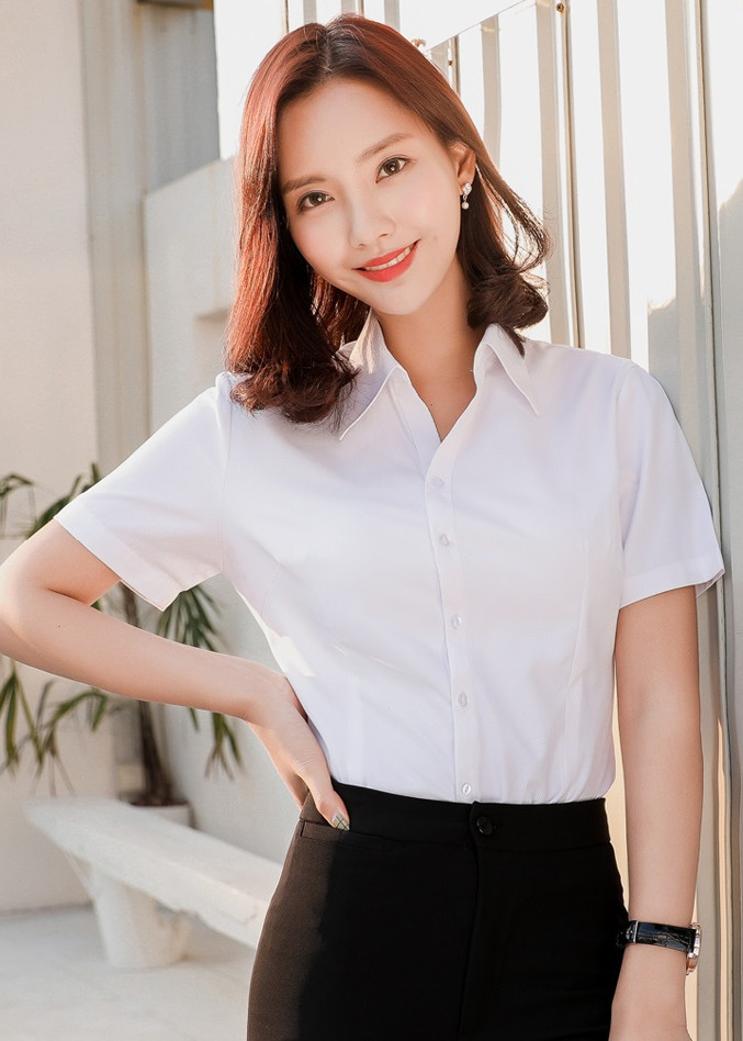 Sơ mi công sở cổ bẻ giản đơn DVS25