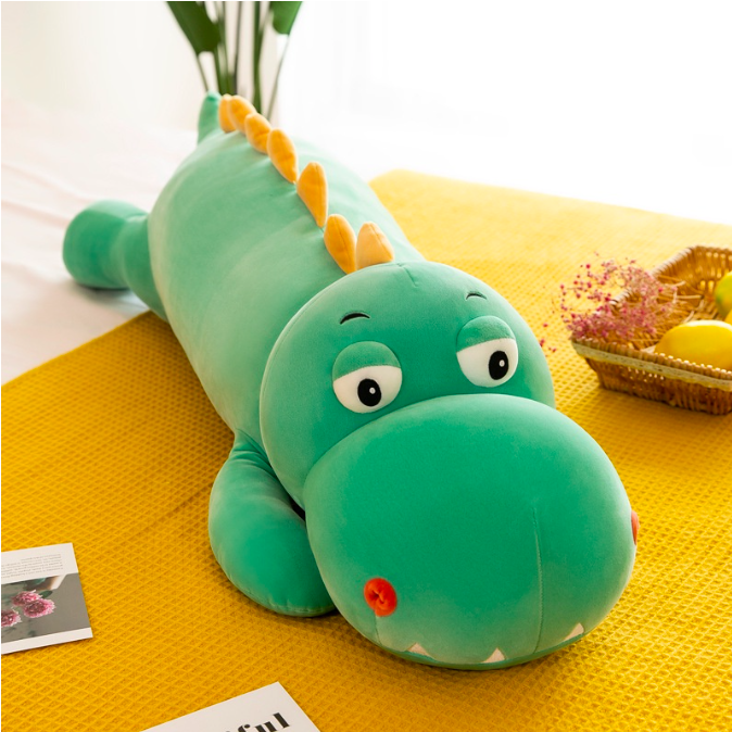 Bộ ba thú nhồi bông mắt lồi cute - Size từ 70cm đến 1m2- Quà tặng gấu bông trâu hồng, chó, khủng long xanh dễ thương - Gối ôm mềm mịn cho bé.