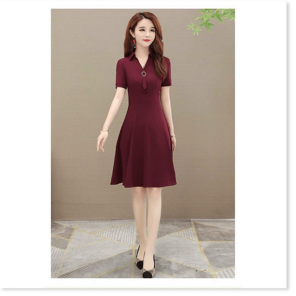 ĐẦM COTTON LẠNH,THẮT NƠ,HỌA TIẾT TRƠN,ĐẶC BIỆT LÀ CHẤT LIỆU VÃI THOÁNG MÁT LANA FASHION