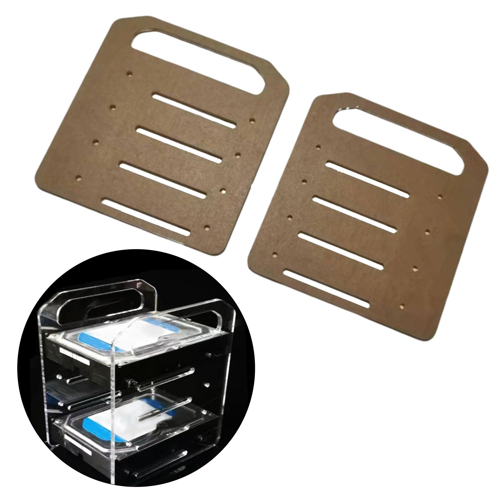 3.5inch Transparent Acrylic Multi-Layer Stacking Hard Drive Bracket Hard Disk Shelf Organizer Accessories for HDD SSD Solid State Drive