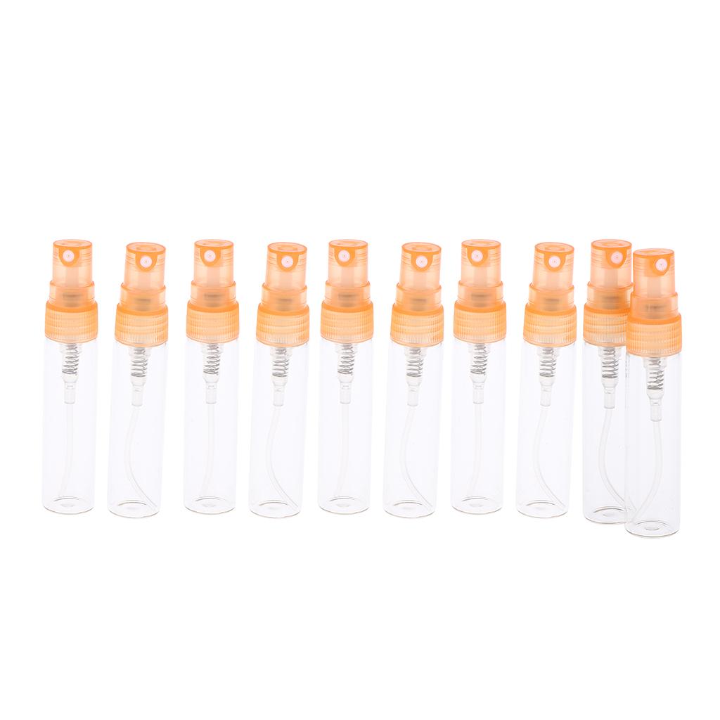 10x Empty 5/10mL Refillable Perfume Bottle Pump Spray Tube Glass Vials 5 ML