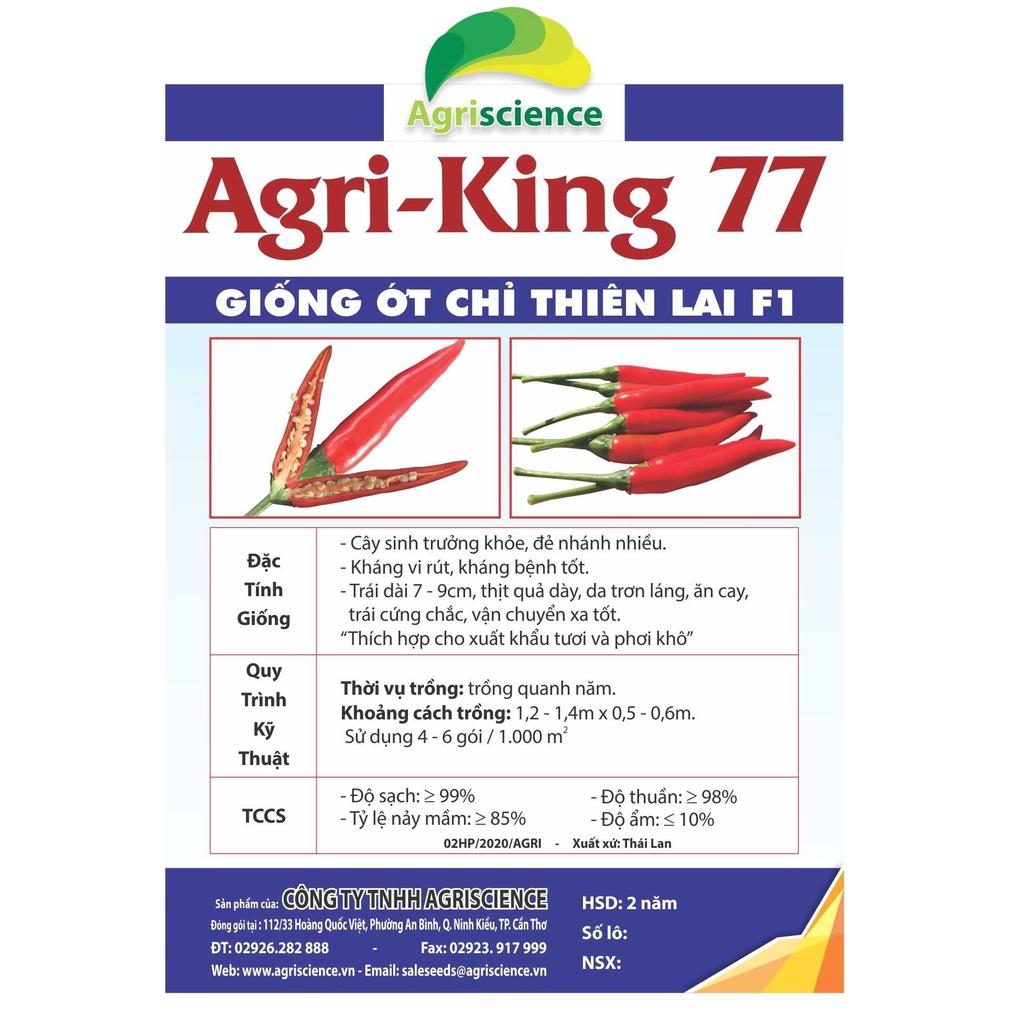 Hạt giống ớt chỉ thiên lai F1 AGRI-KING 77 - ( Gói 5gram - 1366 hạt )