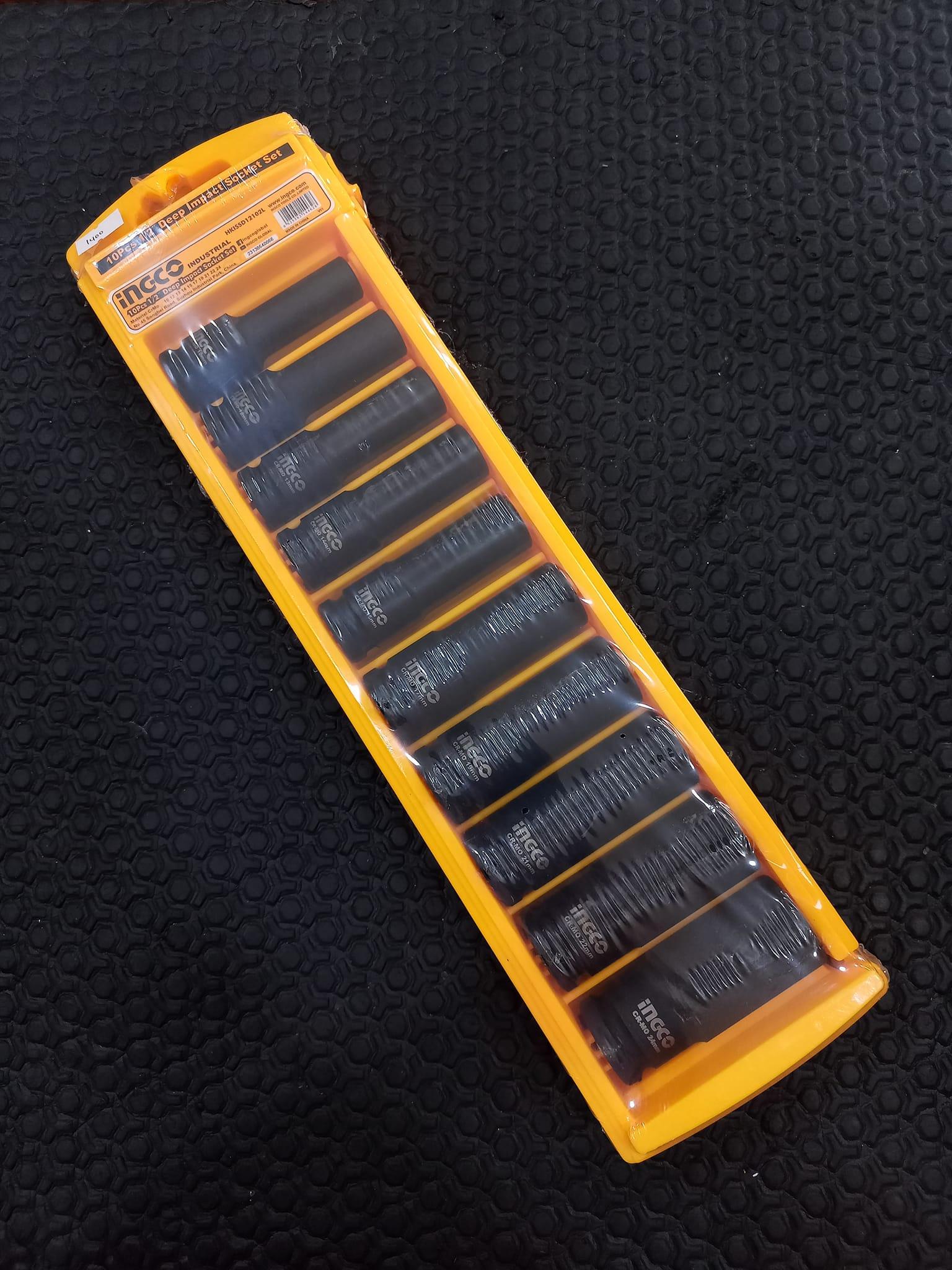 BỘ ĐẦU TUÝP DÀI 10 CHI TIẾT INGCO HKISSD12102L - HÀNG CHÍNH HÃNG