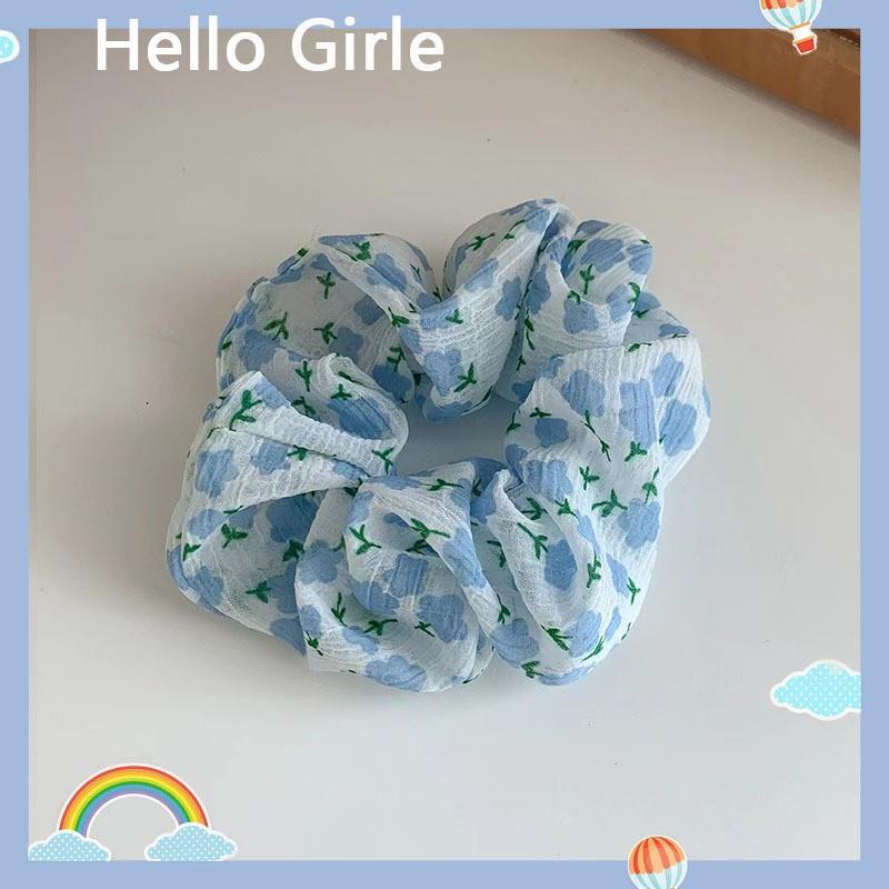 Dây cột tóc Classy, Scrunchies tông xanh mát, nhiều họa tiết PK1503