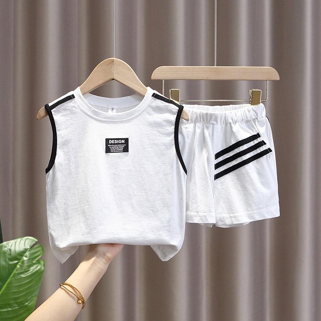 Bộ quần áo cho bé trai, Bộ sát nách kẻ sọc cho bé trai chất cotton cho bé từ 7-18kg - ROSY KIDS