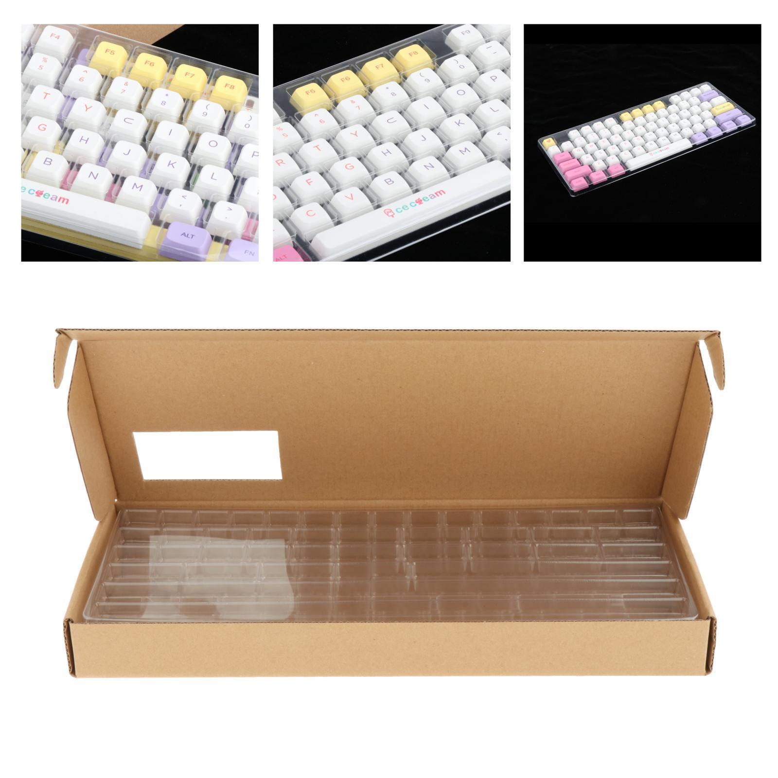 2x 3 Layers Keycap Storage Box Dustproof W/ Lid Keyboard Keycaps Set Organizer