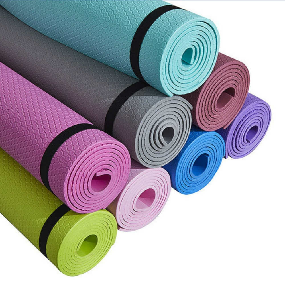3 mm-6mm dày eva thoải mái bọt yoga matt yoga mat chống trượt thể thao thể thao cho tập thể dục yoga pilates thể dục thể dục Color: blue Size: 6mm