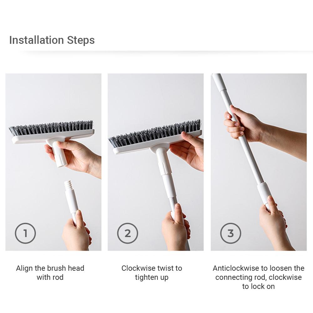 Extension-type Nonslip Long Handled Scrub Brush Corner Brush Scrubber Floor Scrubber Brush Utility Cleaning Brush