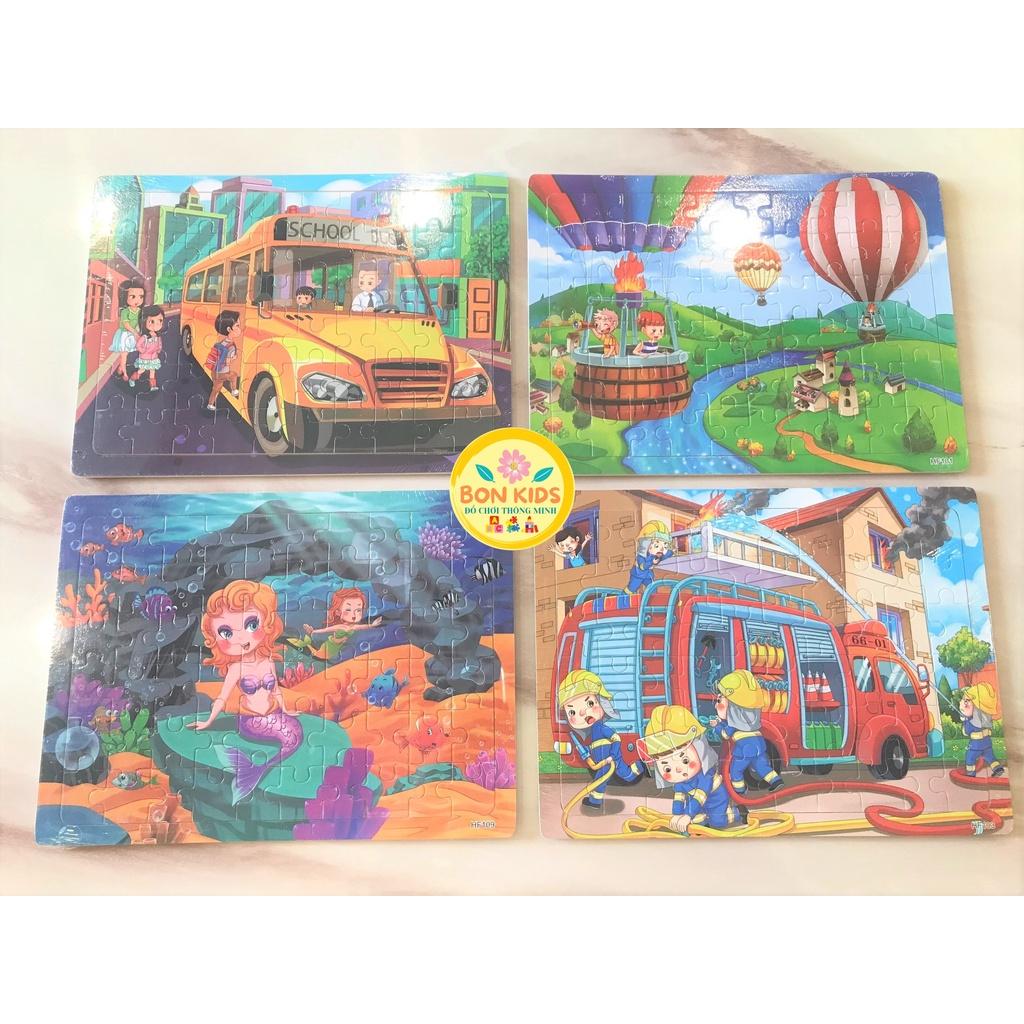 COMBO 5 Tranh xếp hình 60 miếng puzzle - Đồ chơi giáo dục thông minh trẻ em