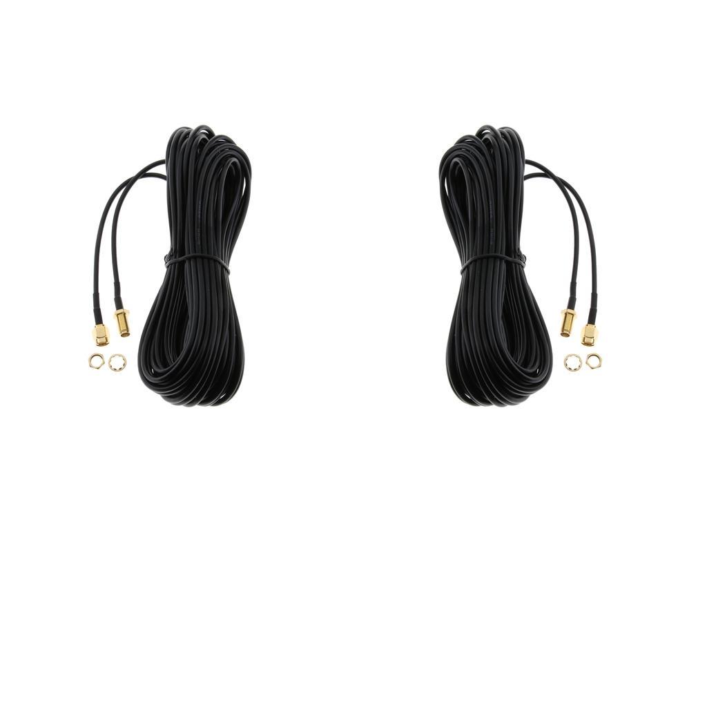 2x Antenna Extension Cable RP-SMA Male to Female LAN Router Aerial Adapter#3