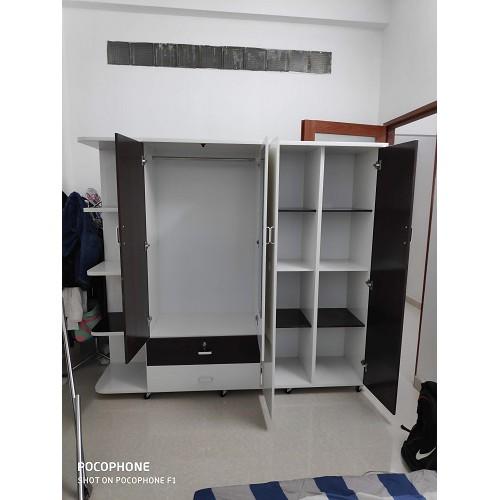 Tủ Nhựa Đài Loan 4 cánh 1 kệ 708