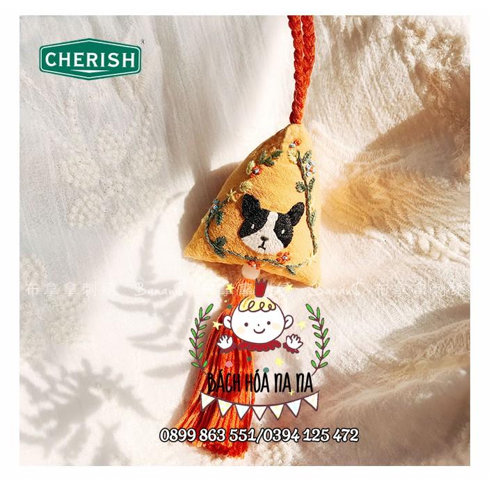 Bộ Kit gói nguyên liệu tự thêu handmade Túi thơm BÁNH Ú - MÈO MAY MẮN DIY May vá khéo tay CÓ NHÂN THƠM - Bách hóa Na na