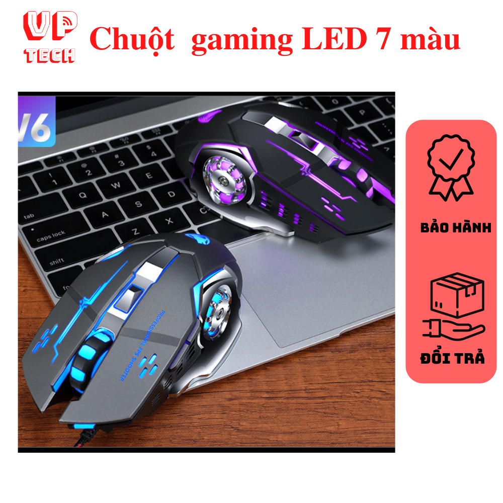 Chuột gaming cực bền thiết kế độc lạ có LED 7 MÀU