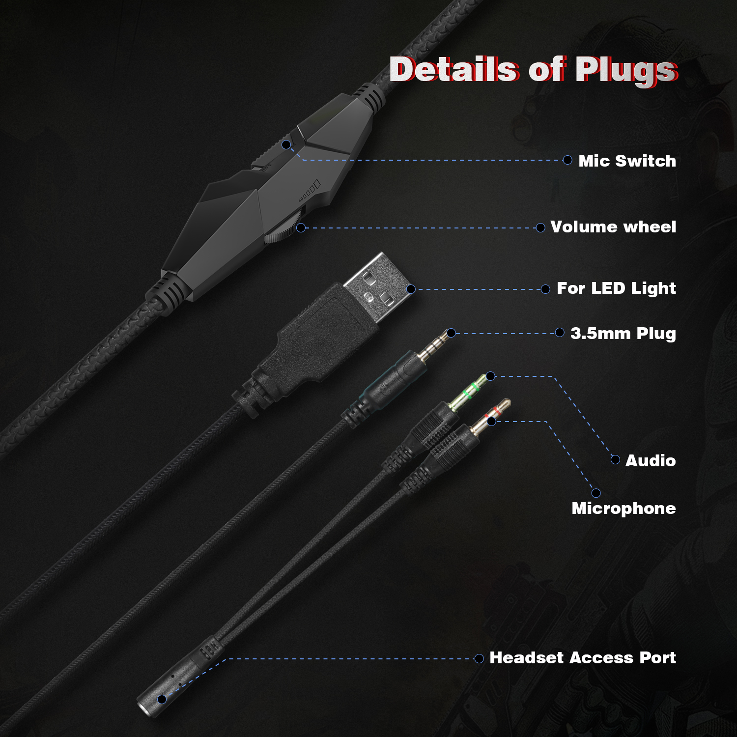 Tai Nghe Chơi Game Chuyên Nghiệp Okinuma K19 Có Đèn Led RGB - Hàng Chính Hãng