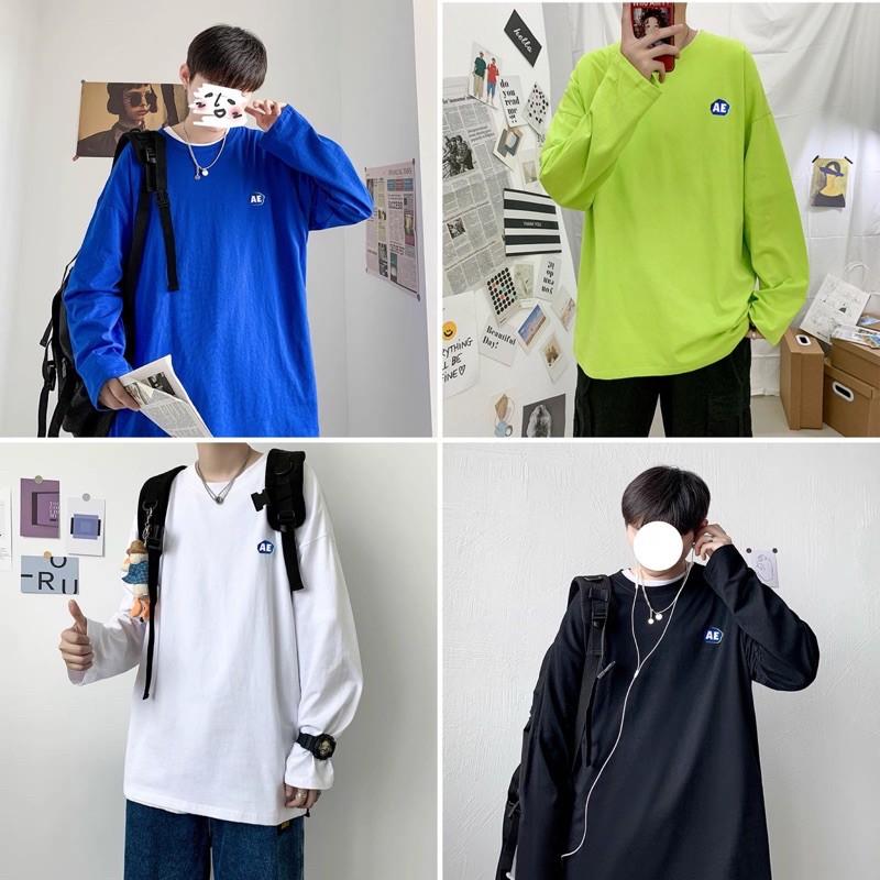 Áo Thun Tay Dài Logo AB Unisex Form Rộng