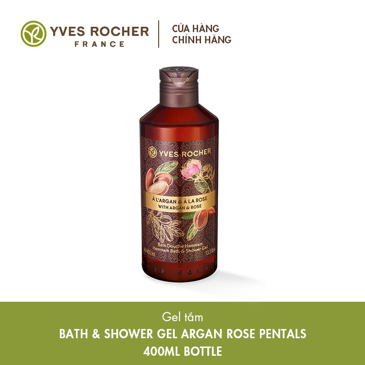 Gel Tắm Yves Rocher Argan Rose Peals Bath And Shower Gel