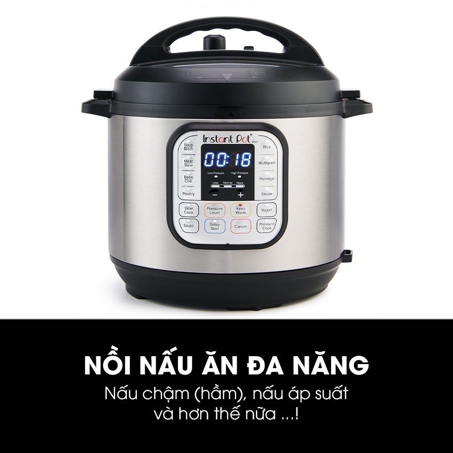 Nồi Áp Suất Điện Đa Năng INSTANT POT DUO 60 V5 7-in-1, Dung Tích 5.7L - Hàng Chính Hãng