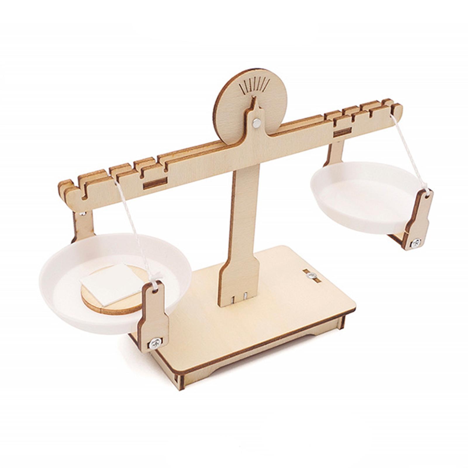 DIY Balance Scale Lever Wooden Weighing Scale Science Math Teaching Scale Early Educational Balancing Toy for Students