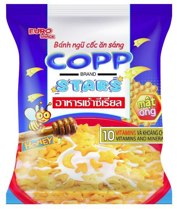 Bánh ngũ cốc ăn sáng vị mật ong Copp Stars